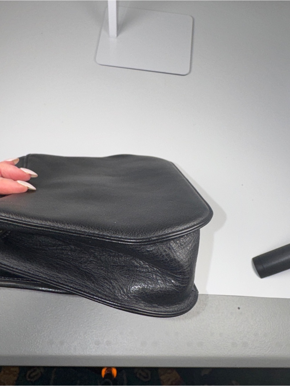 Mila Schon black top handle purse with dust bag and box - Picture 13 of 14
